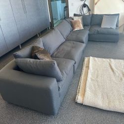 Mid Century Modern Sectional Luxury couch 5 Pieces 