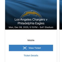 Eagles VS Chargers Tickets Front Row On The Aisle Below Cost