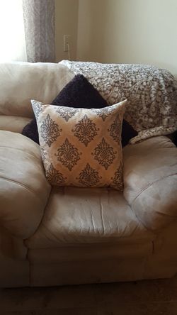 EUC Microfiber Beige Sofa Chair $80