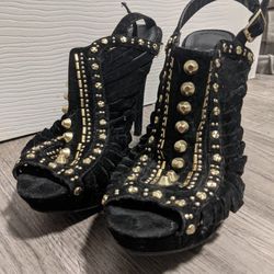 Cute, Sexy, Studded Black Heels 
