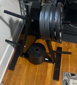 Rack and barbell plates