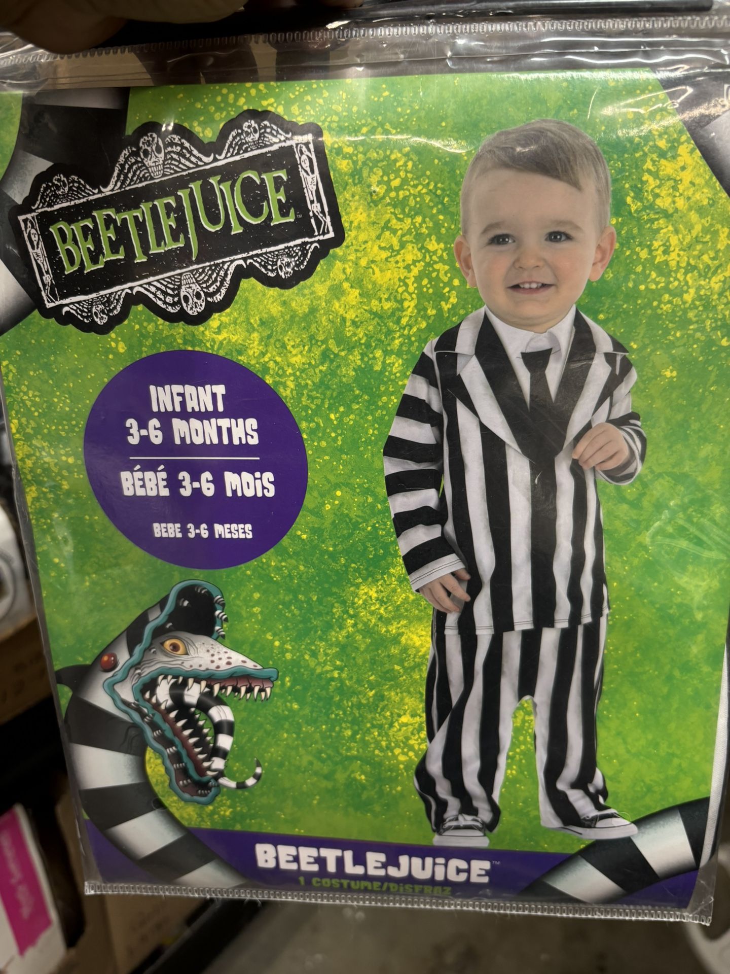New Baby Beetle Juice Costume Size 3-6 Mos