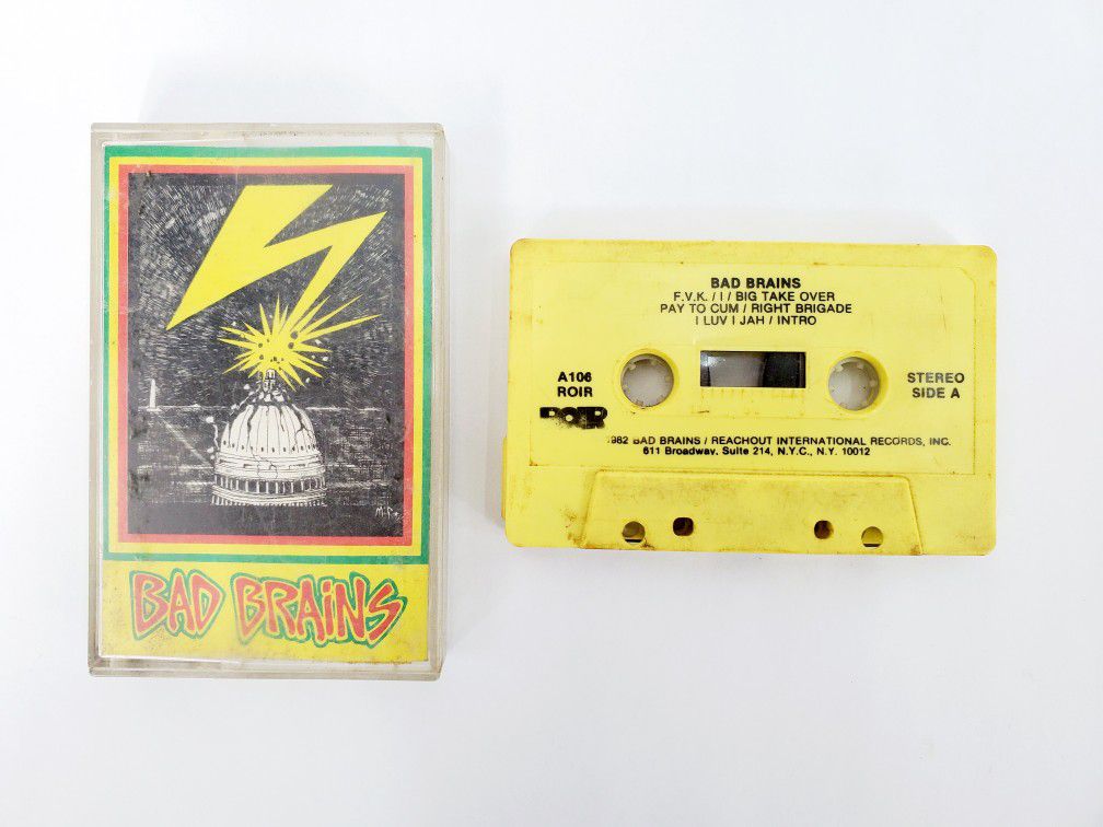 Bad Brains "Bad Brains" Cassette Tape (1982) VERY RARE Punk Rock - US Yellow Tape Varient