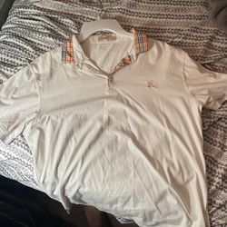 White Burberry Shirt Size XXL