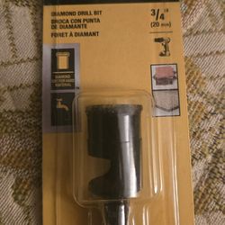 DEWALT 3/4" DIAMOND DRILL BIT  *NEW*