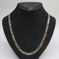 14K Yellow Gold Figaro Style Chain (23 Inches)