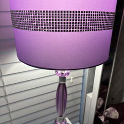 Purple Rhinestone Lamp 