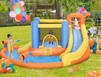 Outsunny Inflatable Bounce House Water Slide Park