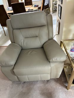 Like New Taupe Power Recliner Chair - Only 4 Days Old!