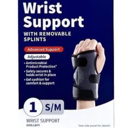 Wrist Support Hang Glove With Removable Splints 