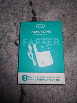 INIU Laptop Power Bank, Smallest 20000mAh 65W Fast Charging Battery Pack
USB C Cable, Flight-Safe, Travel Essentials, Portable Charger for MacBook Pro