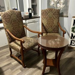 Antique Wooden Chairs & Table