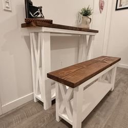 Entry Way Table And Bench 