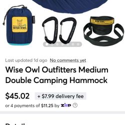 Wise Owl Outfitters Kids Hammock - Small Camping Hammock, Camping Gear