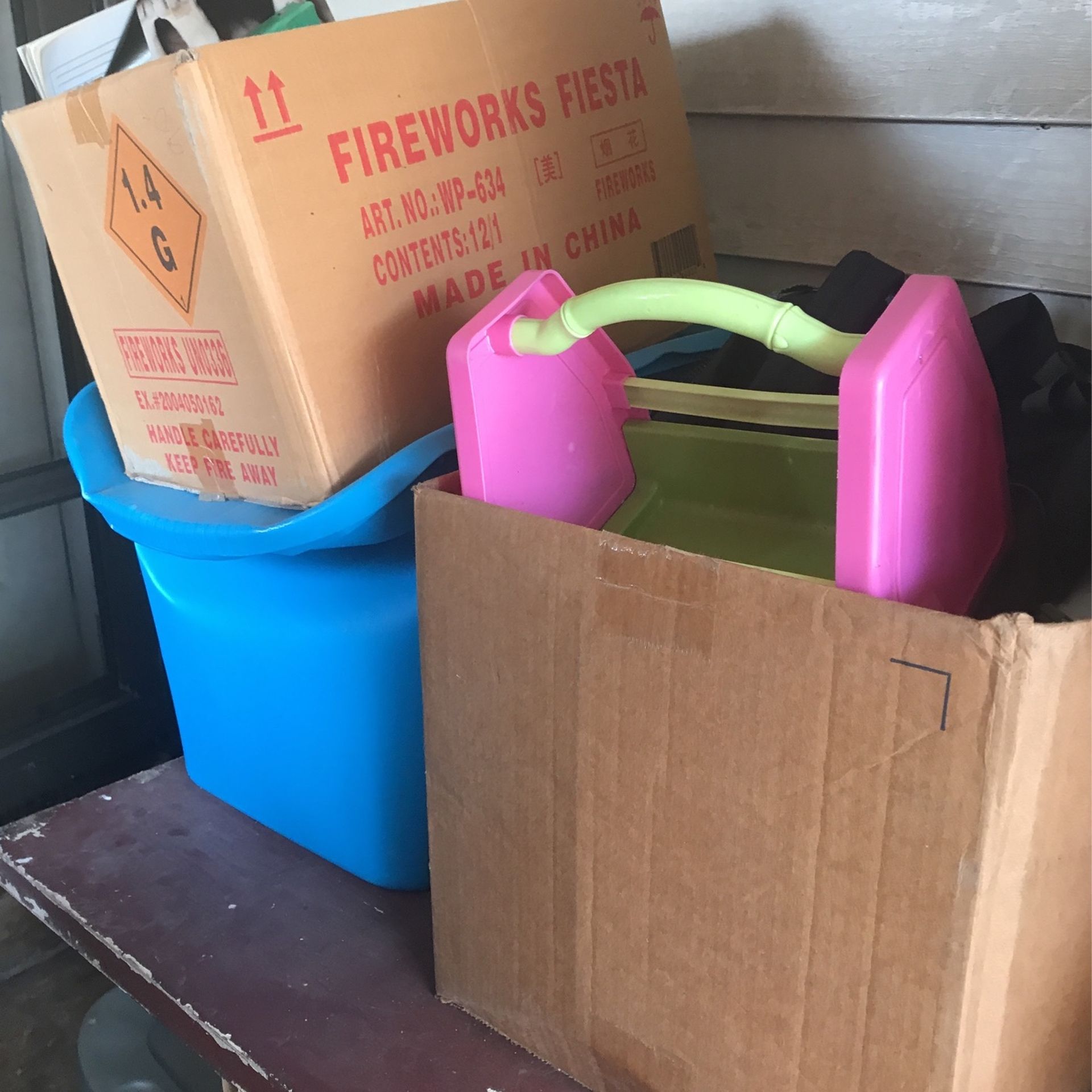 4 Box’s And One Container Of Stuff For Free Pick Up