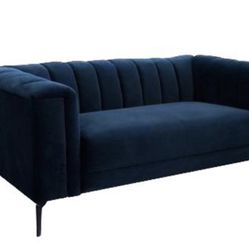 Blue loveseat