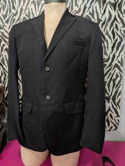 Black Two-Button Blazer Sport Coat