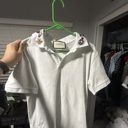 White Gucci Polo 