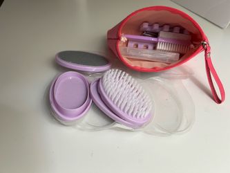 Complete foot care kit. Everything you need. Manicure scissors, nail file, manicure brush, all new. New only opened, but never used. Manicure complete