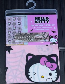 Hello kitty bathroom curtain