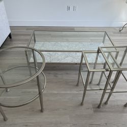 Pottery barn Coffee Table With Two Side Tables