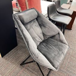 Comfortable Folding Chair, Grey, New