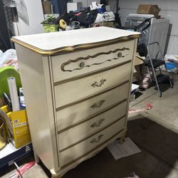 Vintage French Provincial Bedroom Set - 3 Pieces + Mirror