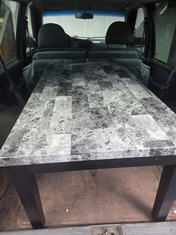 Faux marble coffee table
