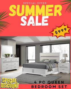4 PC QUEEN  BEDROOM SET