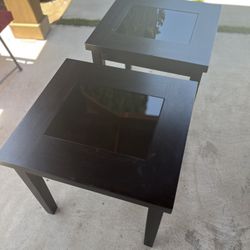 2 Black Coffee/bedside Tables