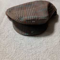 Vintage Plaid Newsboy Barrel Snap Cap