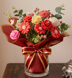 Bouquet de flores de velas aromáticas