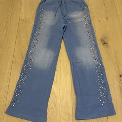 HMDD Baby Blue Crystal Sweats 