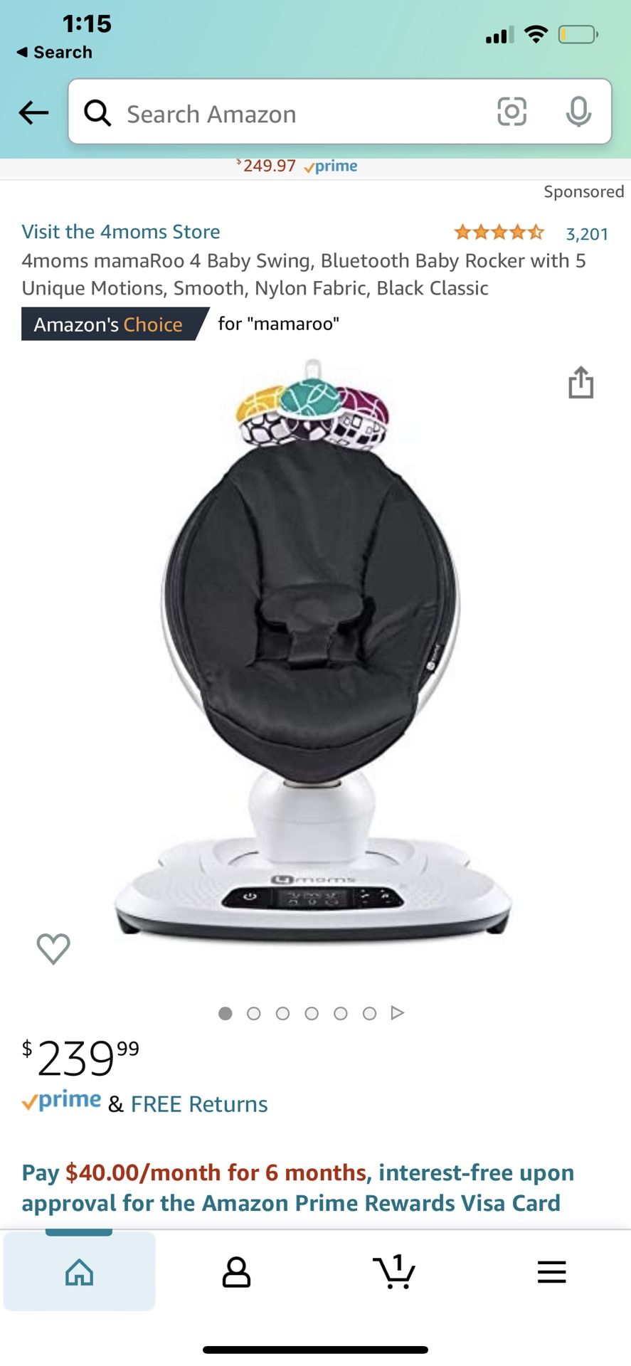 Mamaroo 4 Baby Swing