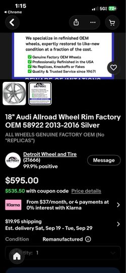 2014 Audi oem wheels n tires