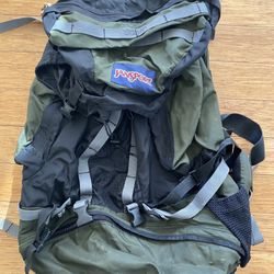 Vintage JanSport backpack - Green,blk,gray