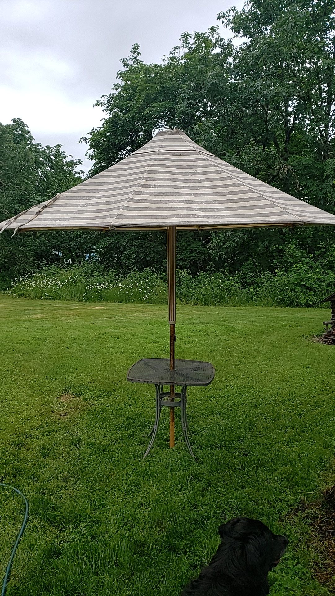 Patio umbrella wood post & frame