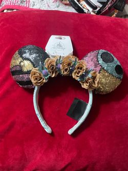 Disney Minnie Mouse Sequin Ears Headband with Flowers