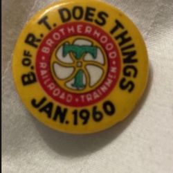 Vintage Brotherhood Of Railroad Trainmen Lapel Pin Union Made 1960