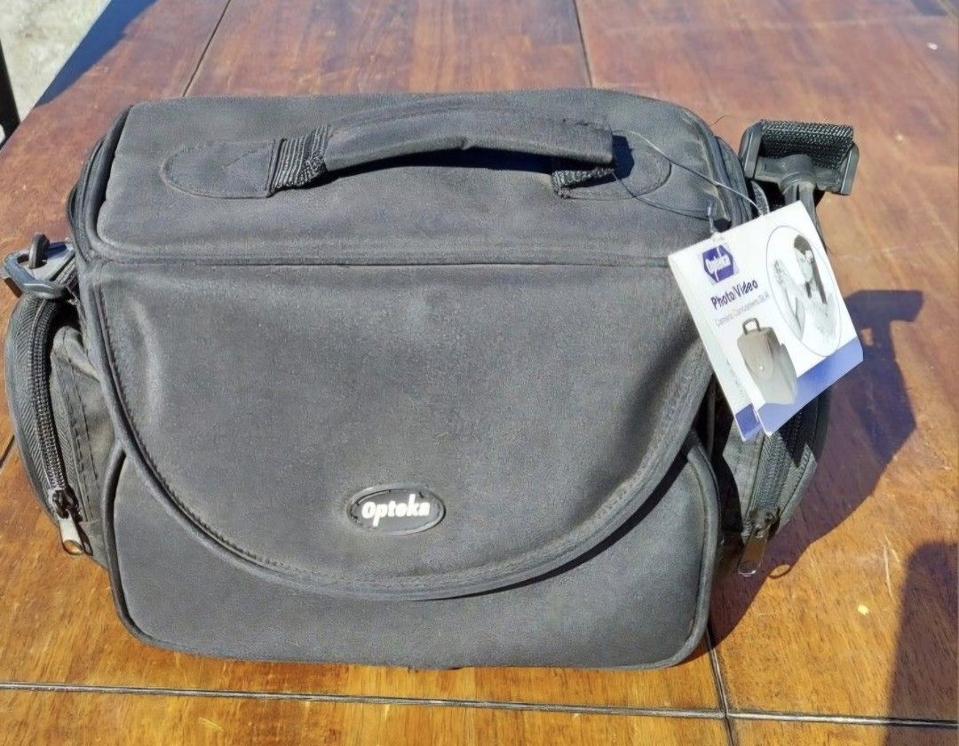 Opteka BLACK CANVAS Photo / Video Camcorder Camera Carrying Bag w/ Handle.