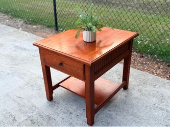 wooden side table