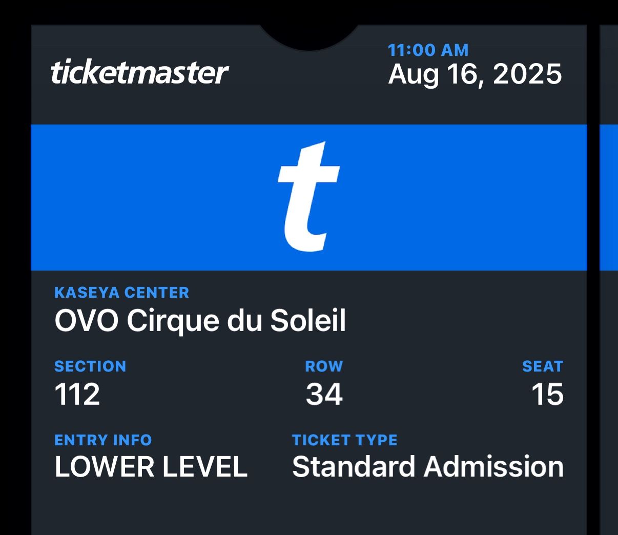 2 Tickets For Ovo Cirque Du Soleil