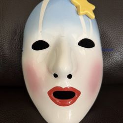 Vtg 80's Vandor Pelzman Design Ceramic Mask Golden Star 1985 Japan Rare