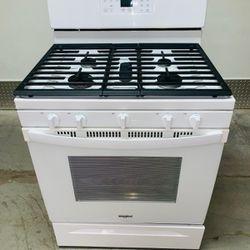WHIRLPOOL GAS STOVE WORKIN WITH HIGH EFFICIENCY ALL CLEN 60 DAY OF WARRANTY 
