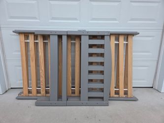 Solid Wood Twin Bed Frame w/ Slats – Gray