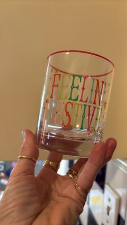 Feelin' Festive Rocks Glass