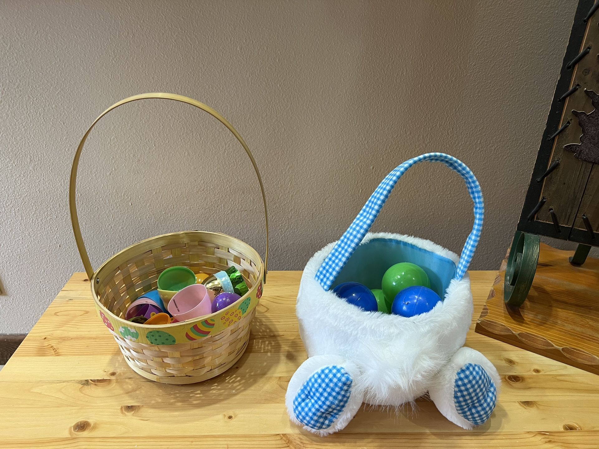 Easter Basket for Kids, Easter Baskets with Handle for Eggs Hunting, Easter