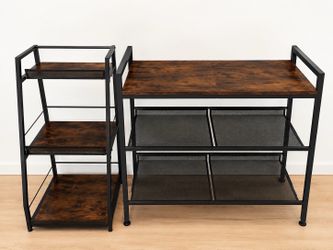 2-Piece Industrial Storage Organizer Set