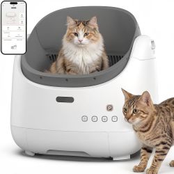 Self Cleaning Litter Box, Open Top Automatic Litter Box with App Control, Anti-Pinch 100L Large Auto Robot for Multiple Cats, Cat Proximity Sensing, I