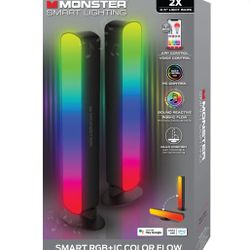🔥NEW🔥 Monster LED Wi-Fi Light Bar 2-Pack: Smart Razer Chroma, Vertical or Horizontal